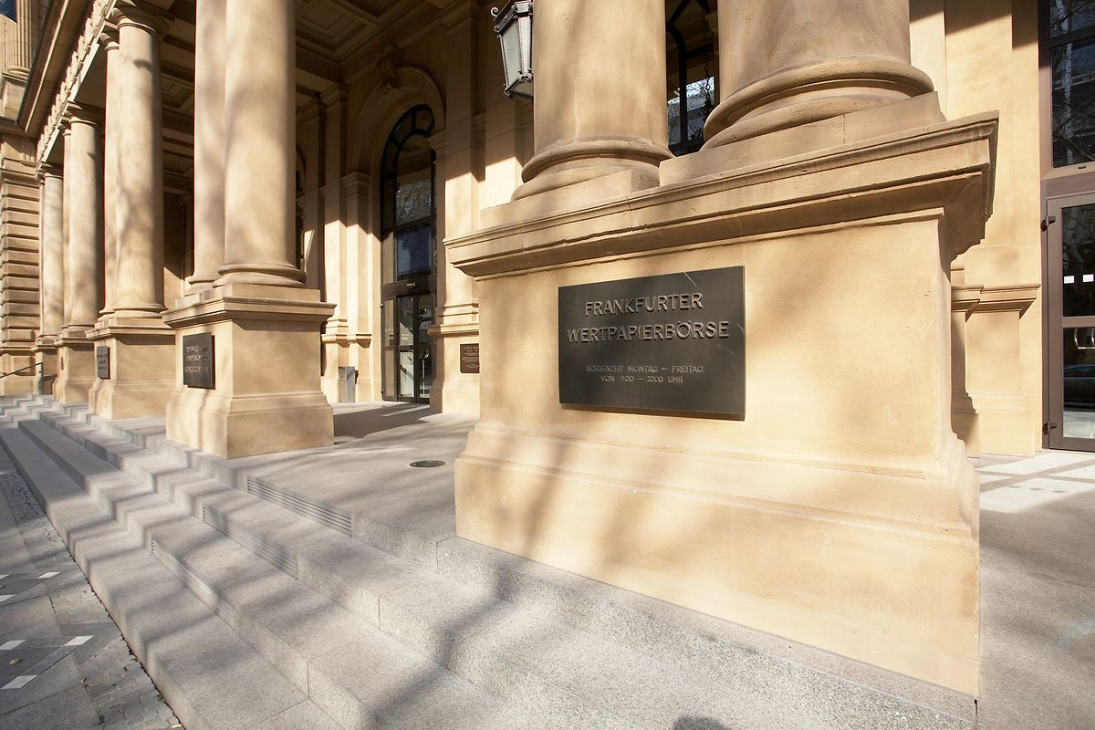 Stock exchange building entrance