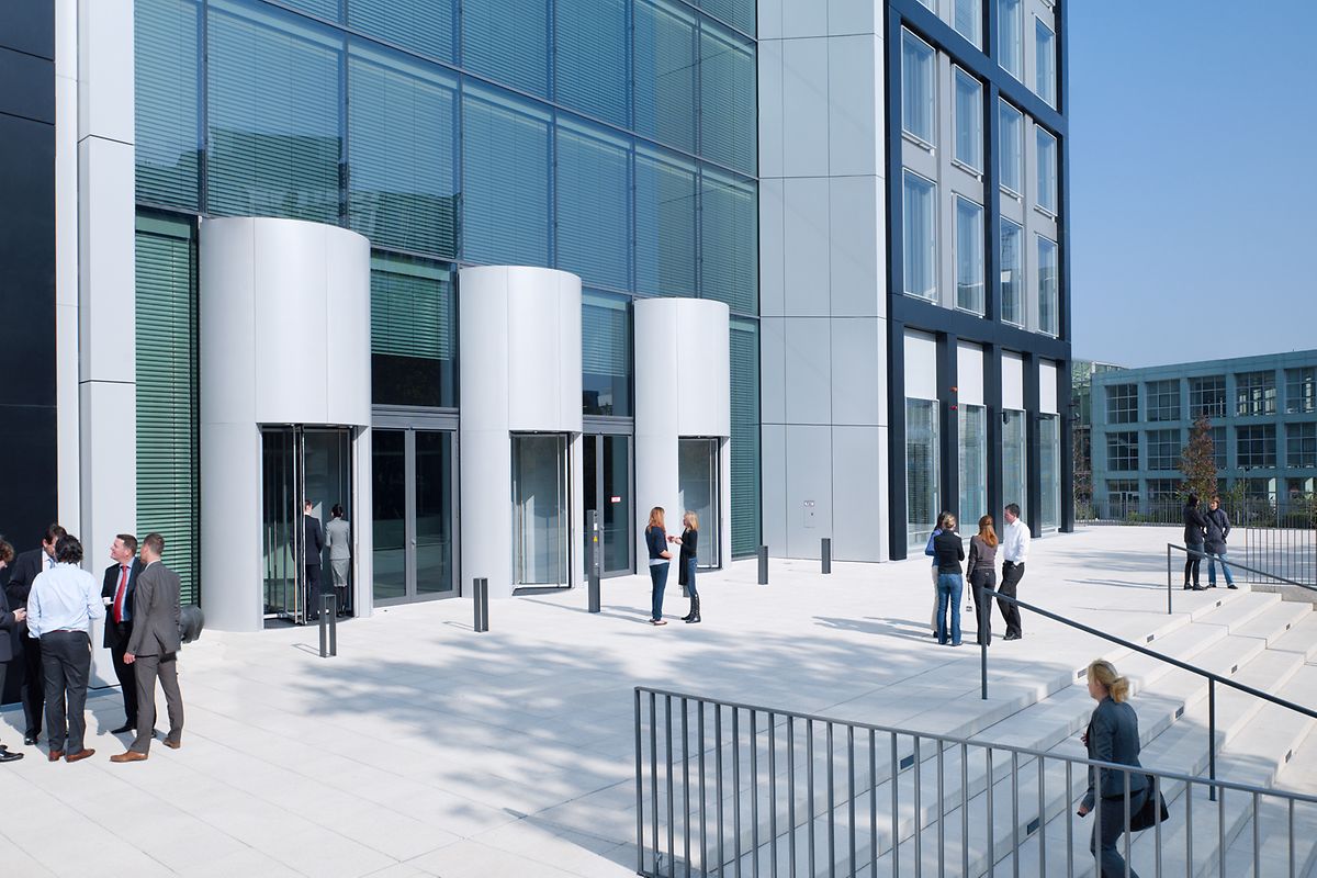 The Cube foyer exterior view